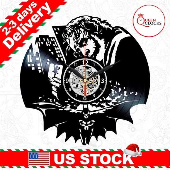 Joker Batman Vinyl Clock Decor DC Dark Knight Gift - Picture 1 of 2